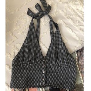 Free People Crop Top. Tie back